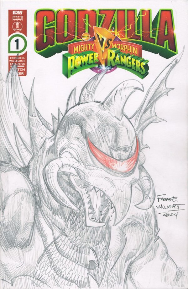 GIGAN<br>Pencil Head Sketch<br>Limited Ed. Godzilla vs Power Rangers<br>Blank