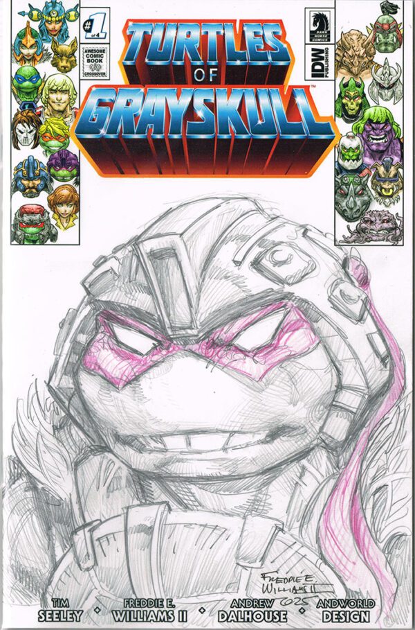 Donatello Pencil Head Sketch<br>Limited Ed. Turtles of Grayskull<br>Blank