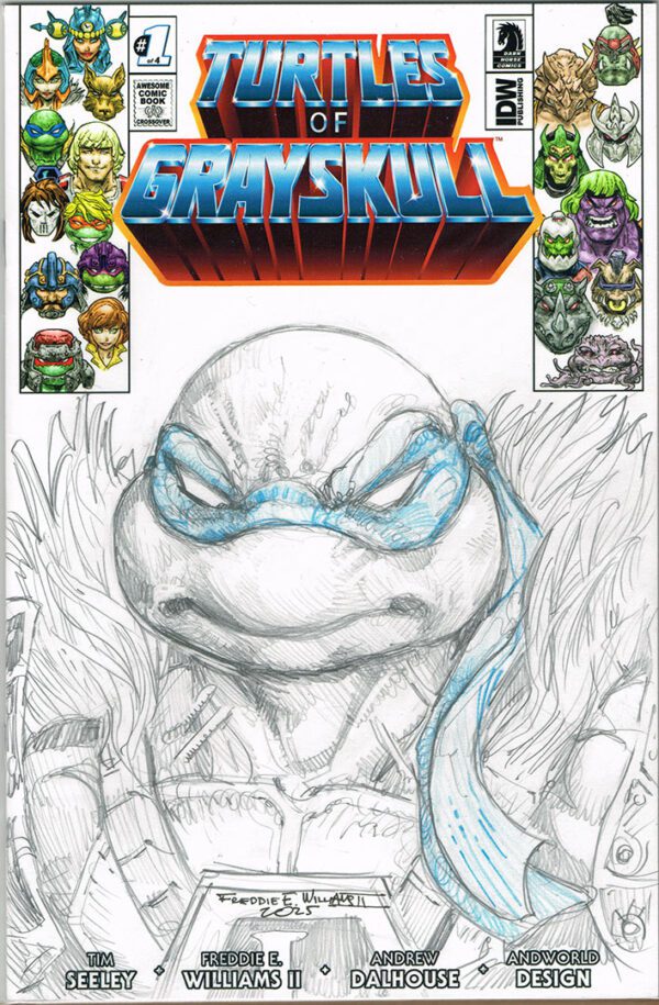 Leonardo Pencil Head Sketch<br>Limited Ed. Turtles of Grayskull<br>Blank