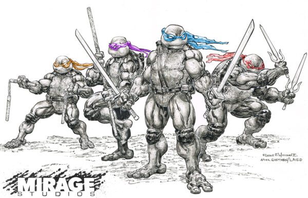 N E W !<br>Mirage TMNT<br>Studios Homage<br>POISE<br>17x11 - Image 2