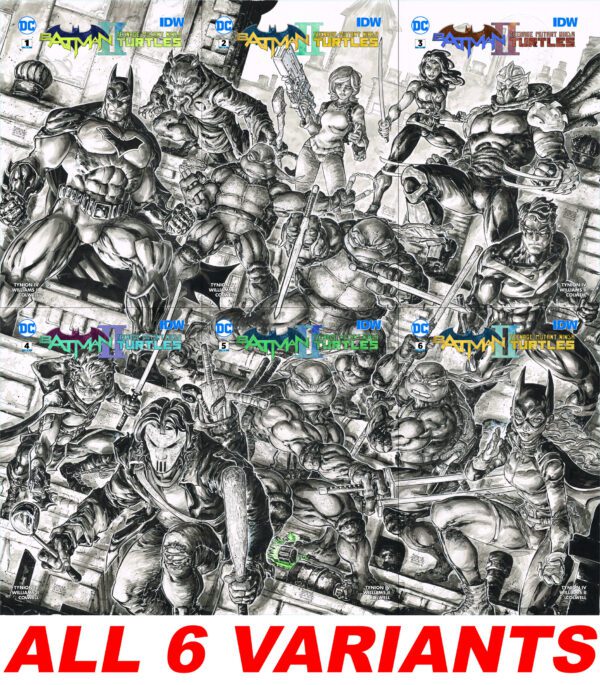 BATMAN/TMNT V2<br>FEWII exclusive Variant Covers<br>6 connecting comics