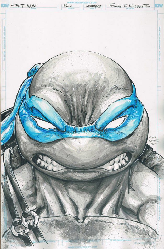Teenage Mutant Ninja Turtles with blue eye mask