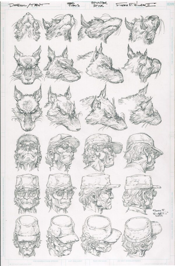 Daredevil / TMNT Pitch Masters Pencil Head Study