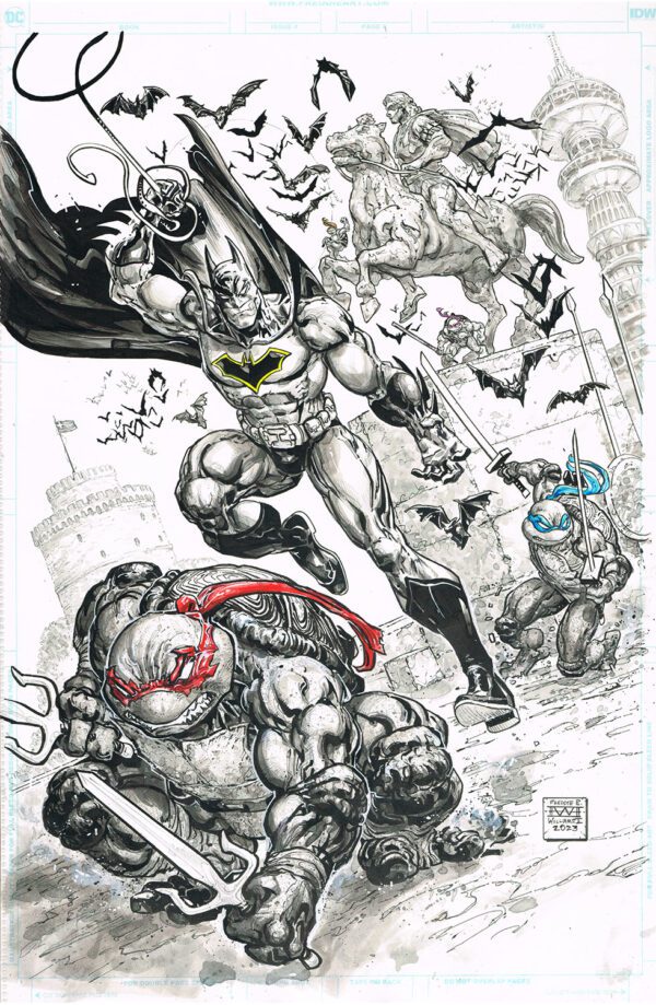 Batman / TMNT <br>(Thessaloniki Convention Art)<br> 11 x 17