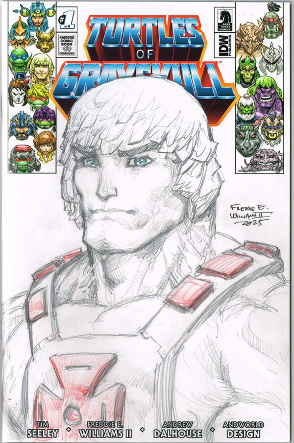 He-Man Pencil Head Sketch<br>Limited Ed. Turtles of Grayskull<br>Blank