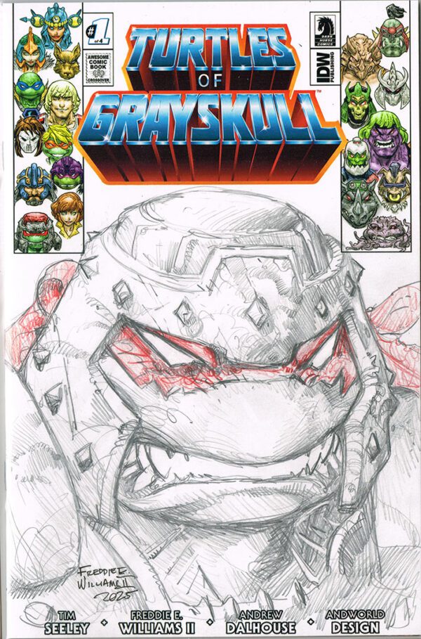 Raphael Pencil Head Sketch<br>Limited Ed. Turtles of Grayskull<br>Blank