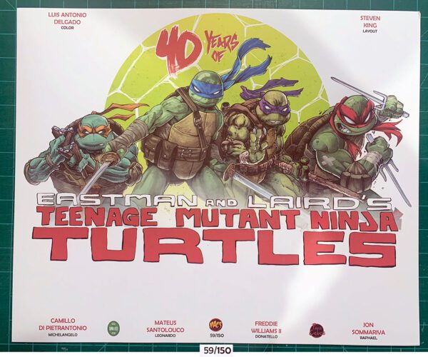 Numbers 59 or 60/150<br>TMNT 40th anniversary<br>BARE<br>Granite Con 2024<br>17x14