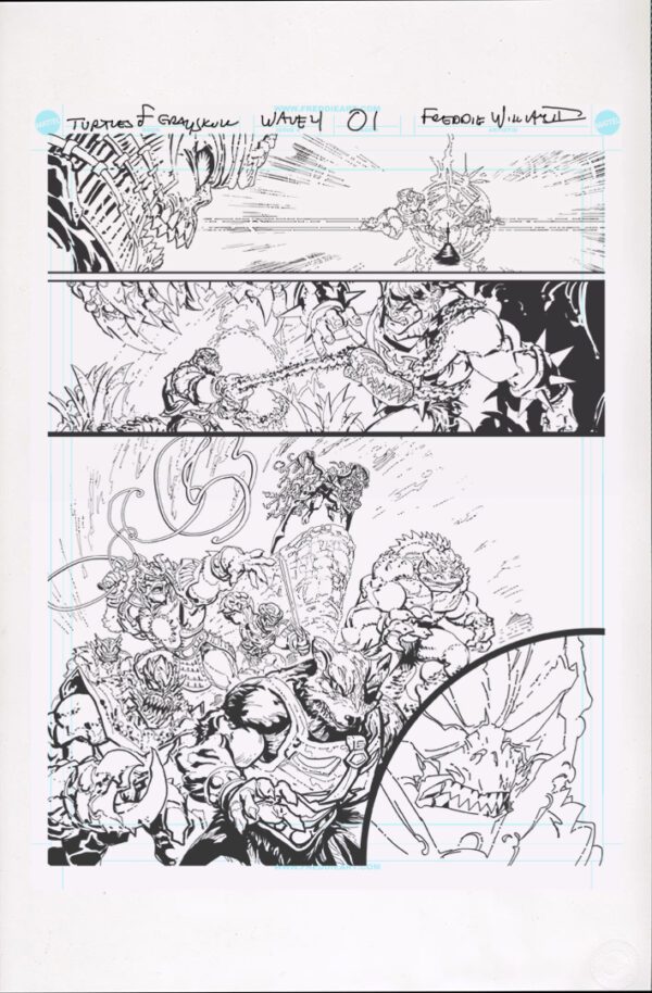 Turtles of Grayskull<br>Wave 4<br>Mini Comic Page 01<br>11x17