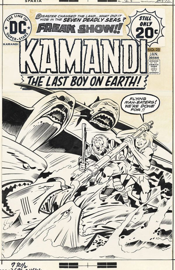 Kamandi/TMNT<br>Pitch Art<br>Issue 25 Cover Homage<br>Pencil Study<br>11x17 - Image 2