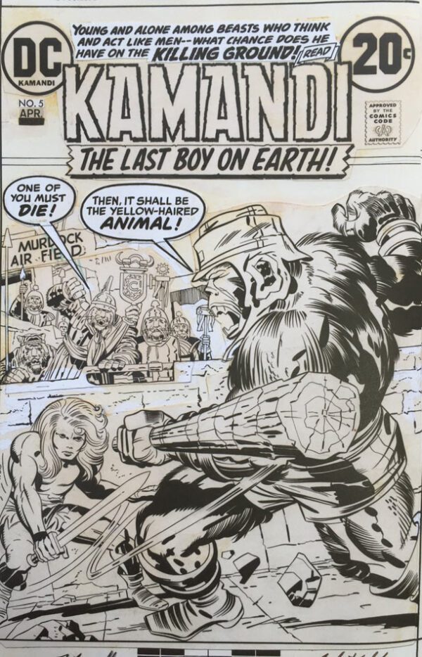 Kamandi/TMNT<br>Pitch Art<br>Issue 05 Cover Homage<br>Pencil Study<br>11x17 - Image 2