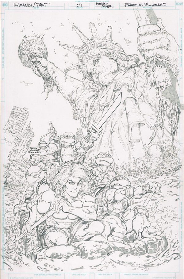 Kamandi/TMNT<br>Pitch Art<br>Issue 01 Cover Homage<br>Pencil Study<br>11x17