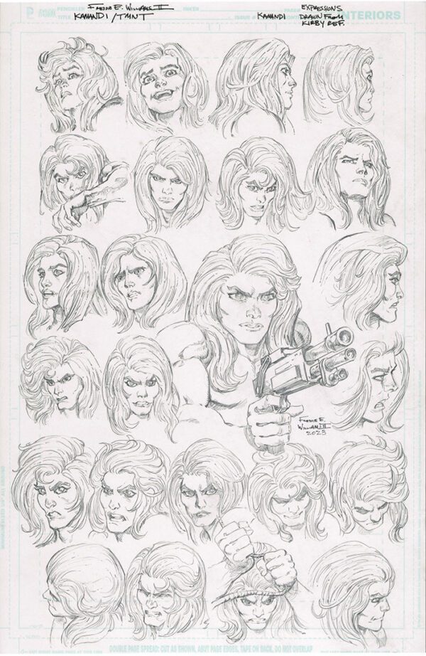 Kamandi/TMNT<br>Pitch Art<br>Kamandi Expressions <br>Pencil Study<br>11x17