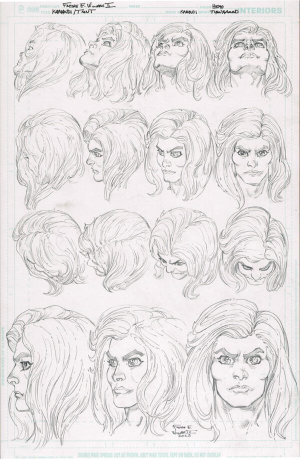 Kamandi/TMNT<br>Pitch Art<br>Kamandi Head Turn <br>Pencil Study<br>11x17