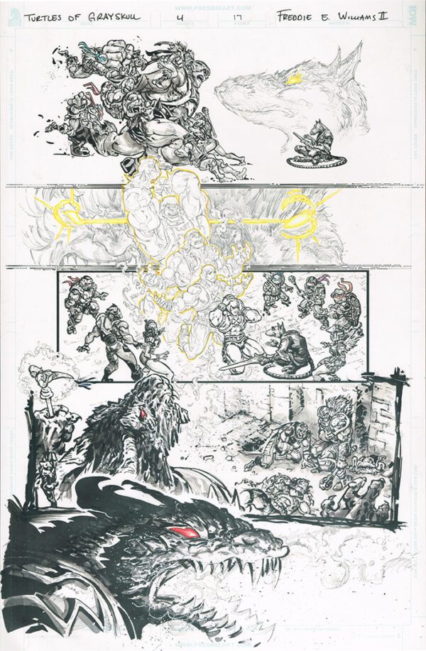 Turtles of Grayskull <br>(Issue 04 Page 17)<br>11x17
