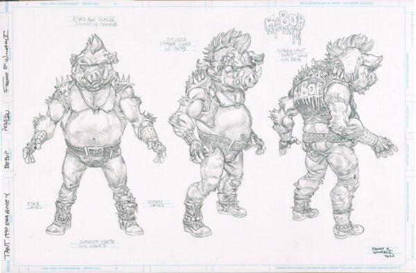 "1990 Movie" BEBOP<br>NECA Pencil design / study <br>17x11