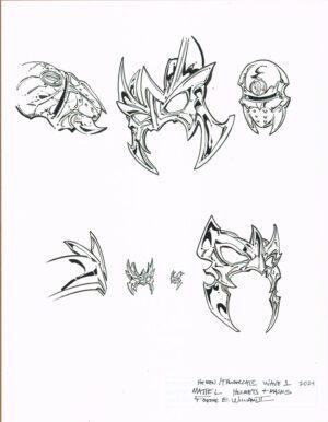 HeMan / Thundercats<br>Wave 1<br>Mini Comic Page 07<br>Mask Sketches<br>11x17