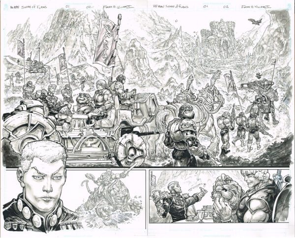 He-Man <br>Sword of Flaws <br>(Issue 01 Page 02-03)<br>21x17