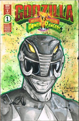 Black Ranger<br>Watercolor Sketch<br>Limited Ed. Godzilla vs Power Rangers<br>Blank