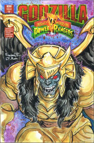 Goldar<br>Watercolor Sketch<br>Limited Ed. Godzilla vs Power Rangers<br>Blank