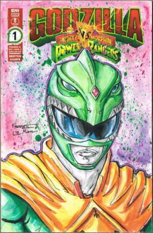 Green Ranger 1<br>Watercolor Sketch<br>Limited Ed. Godzilla vs Power Rangers<br>Blank