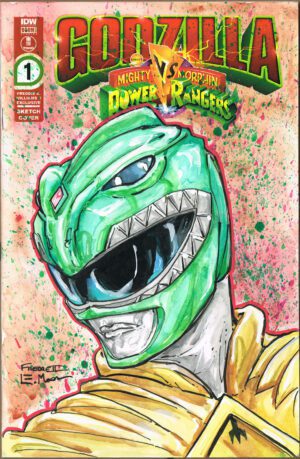 Green Ranger 2<br>Watercolor Sketch<br>Limited Ed. Godzilla vs Power Rangers<br>Blank