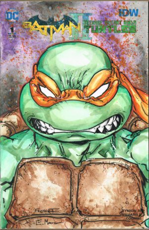 Michelangelo<br>Watercolor Sketch<br>Batman / TMNT V2<br>Blank