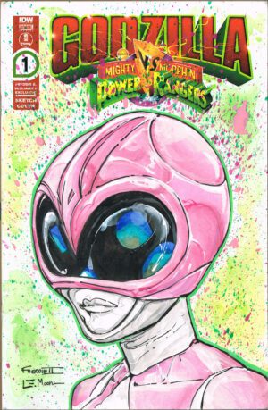 Pink Ranger<br>Watercolor Sketch<br>Limited Ed. Godzilla vs Power Rangers<br>Blank