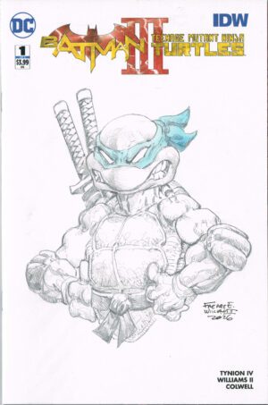 Mirage Leonardo Bust Sketch<br>Limited Ed. Batman/TMNT V3<br>Blank