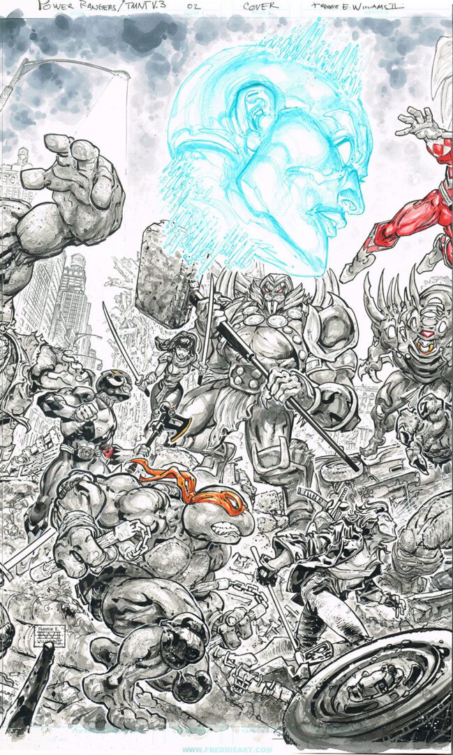 Power Rangers<br>TMNT v3<br>(Connecting Covers 1-5)<br>FIVE 11×17 boards - Image 3