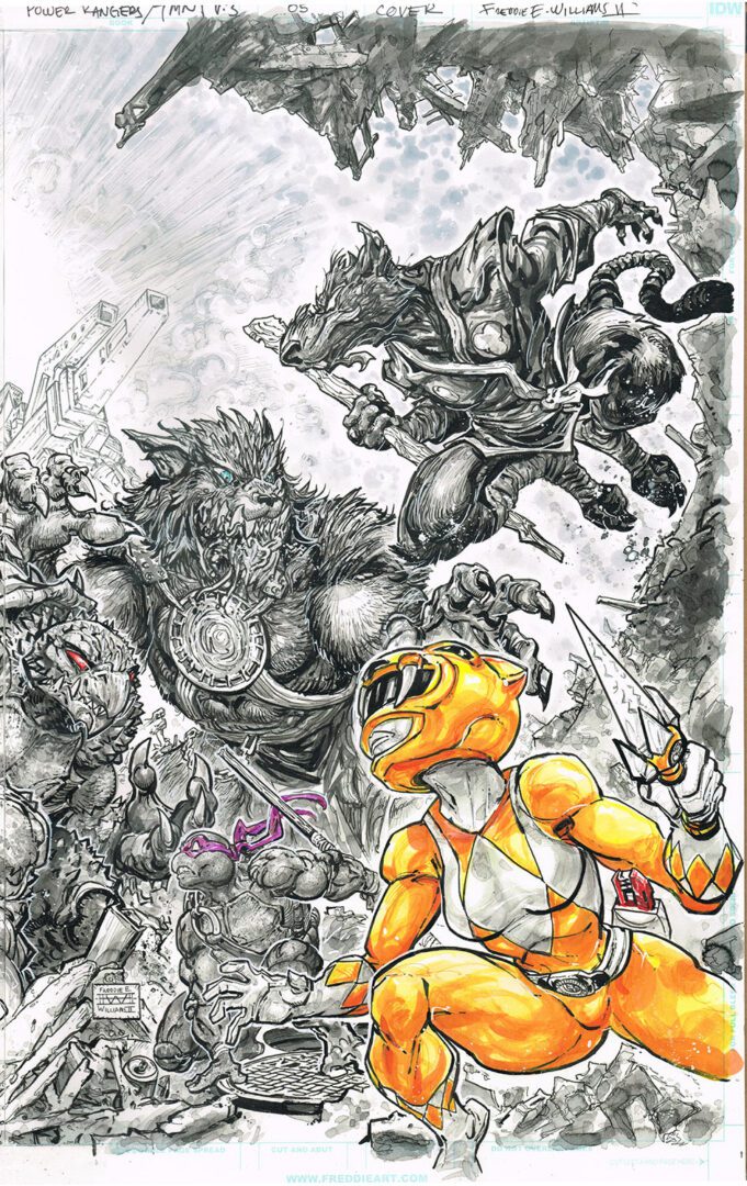 Power Rangers<br>TMNT v3<br>(Connecting Covers 1-5)<br>FIVE 11×17 boards - Image 6