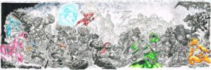 Power Rangers<br>TMNT v3<br>(Connecting Covers 1-5)<br>FIVE  11×17 boards