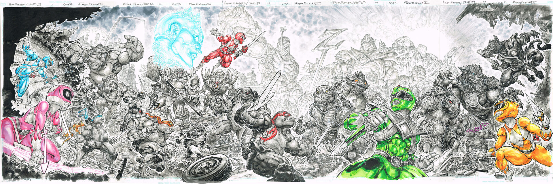 Power Rangers<br>TMNT v3<br>(Connecting Covers 1-5)<br>FIVE 11×17 boards